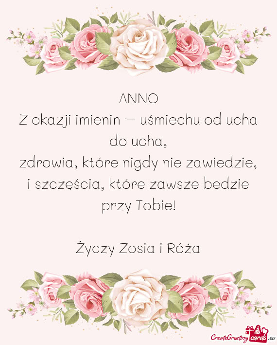 I szczęścia, które zawsze będzie przy Tobie