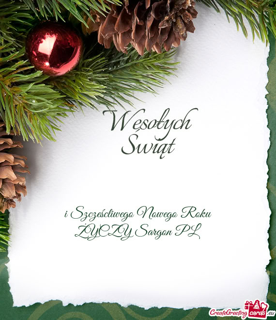 I Szcześcliwego Nowego Roku