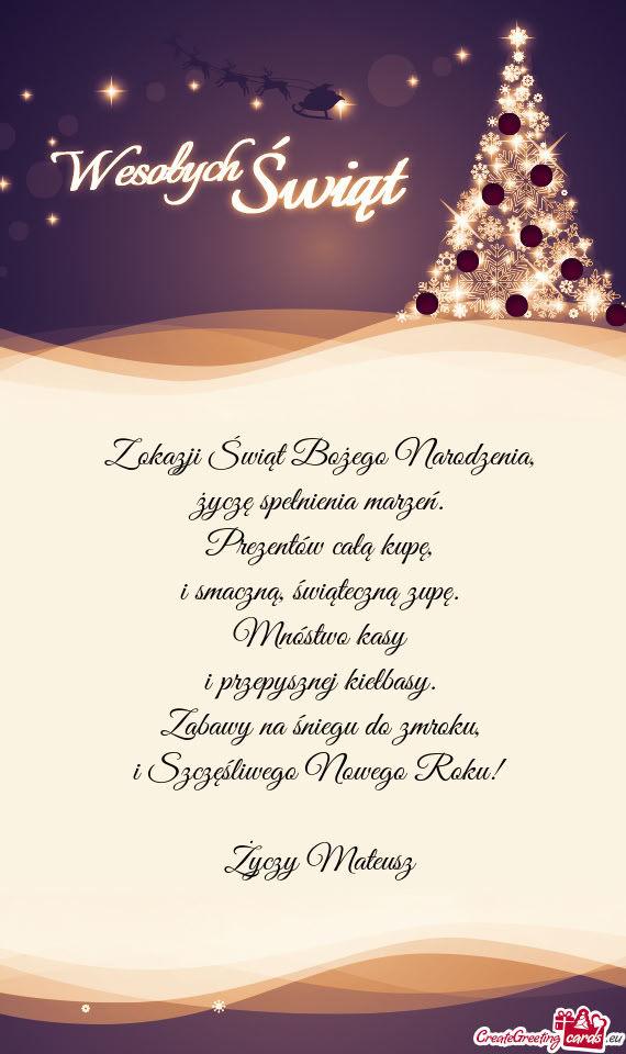 I Szczęśliwego Nowego Roku! Mateusz