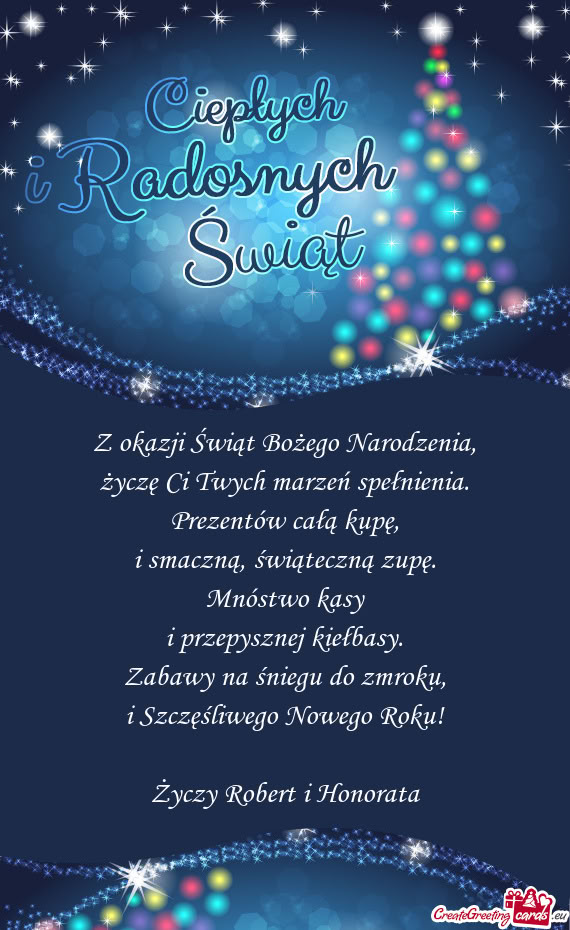 I Szczęśliwego Nowego Roku! Robert i Honorata