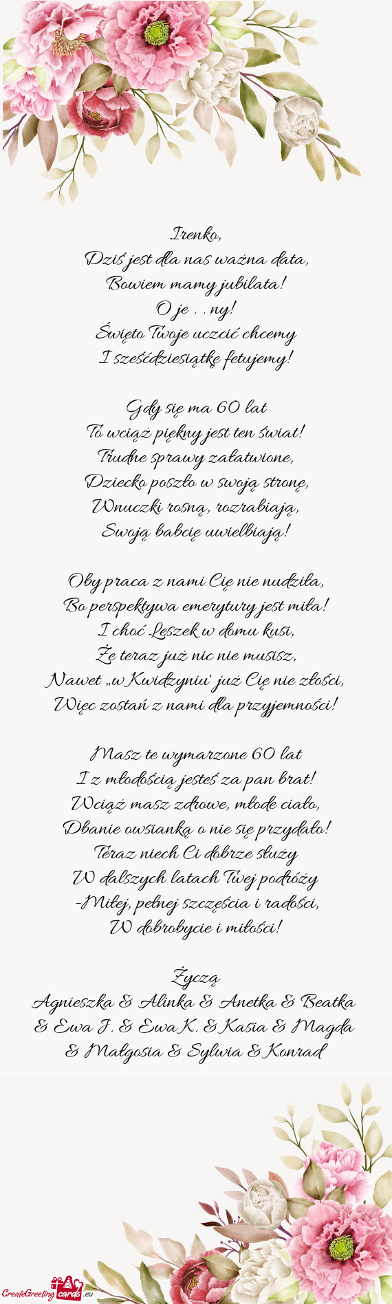 I sześćdziesiątkę fetujemy