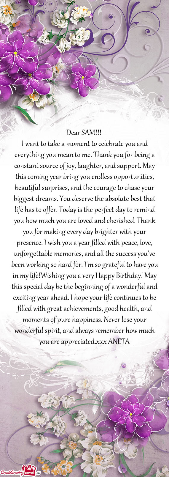 I want to take a moment to celebrate you and everything you mean to me. Thank you for being a consta