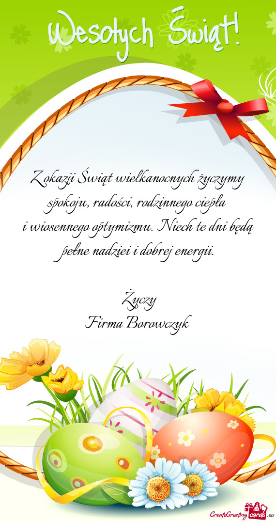 I wiosennego optymizmu. Niech te dni będą pełne nadziei i dobrej energii