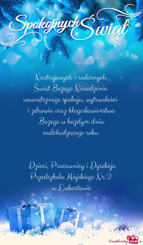 I zdrowia oraz błogosławieństwa