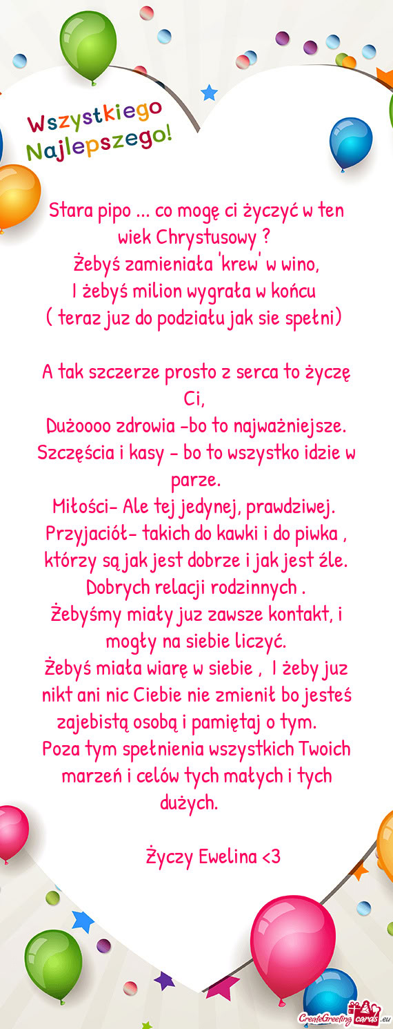 I żebyś milion wygrała w końcu