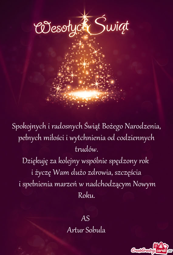 I życzę Wam dużo zdrowia, szczęścia