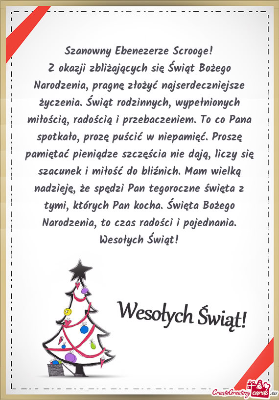 Ia. Świąt rodzinnych, wypełnionych miłością, radością i przebaczeniem. To co Pana spotkało