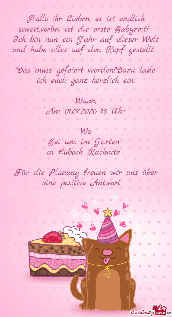 Ich bin nun ein Jahr auf dieser Welt und habe alles auf den Kopf gestellt