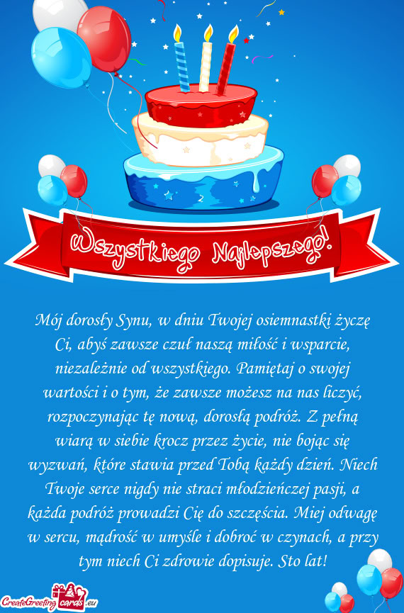 Iczyć, rozpoczynając tę nową, dorosłą podróż. Z pełną wiarą w siebie krocz przez życie