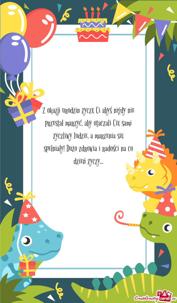 Ie, a marzenia się spełniały! Dużo zdrowia i radości na co dzień życzy…