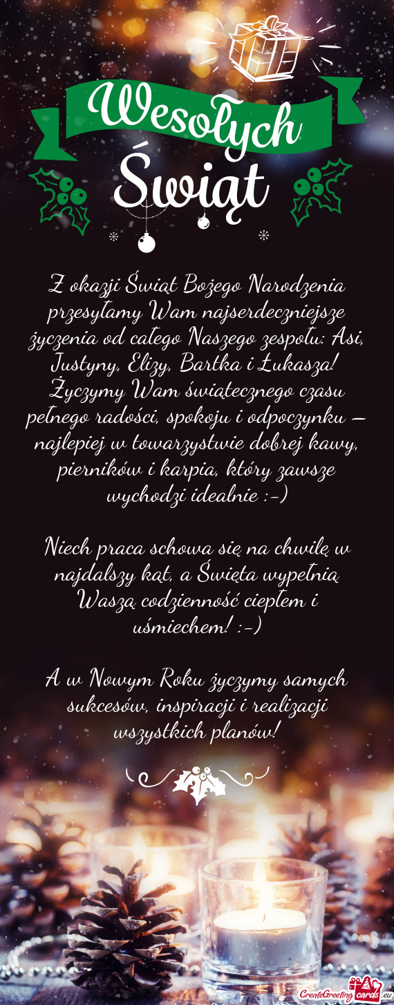 Ie dobrej kawy, pierników i karpia, który zawsze wychodzi idealnie :-)