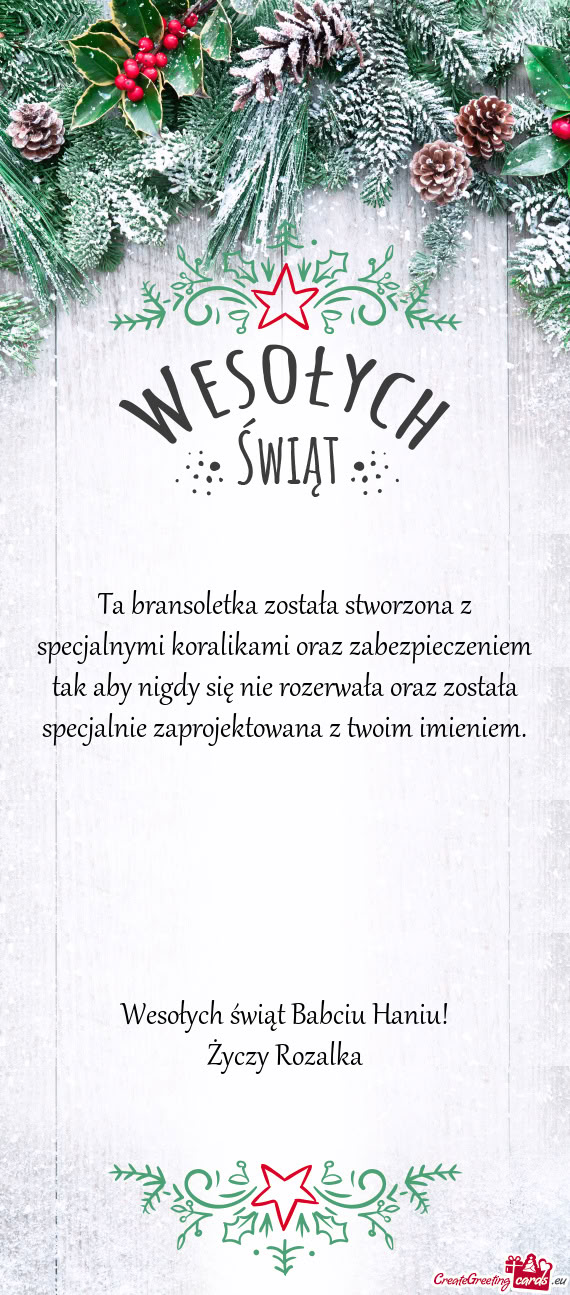 Ie rozerwała oraz została specjalnie zaprojektowana z twoim imieniem