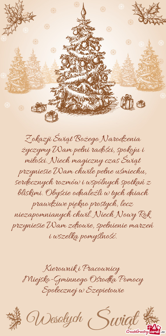 Iech Nowy Rok przyniesie Wam zdrowie, spełnienie marzeń i wszelką pomyślność