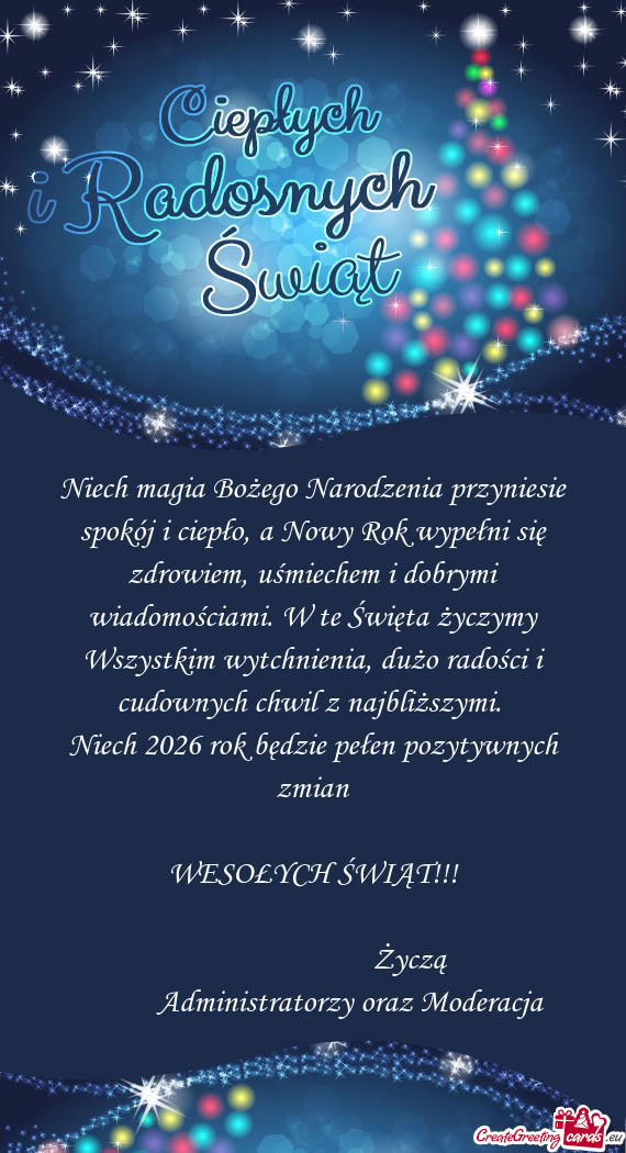 Iechem i dobrymi wiadomościami. W te Święta życzymy Wszystkim wytchnienia, dużo radości i cudo