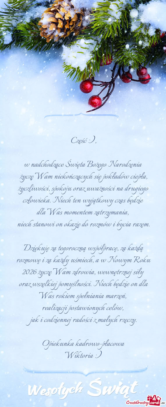 Iego człowieka. Niech ten wyjątkowy czas będzie