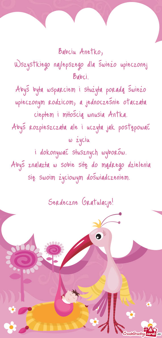 Iepłem i miłością wnusia Antka