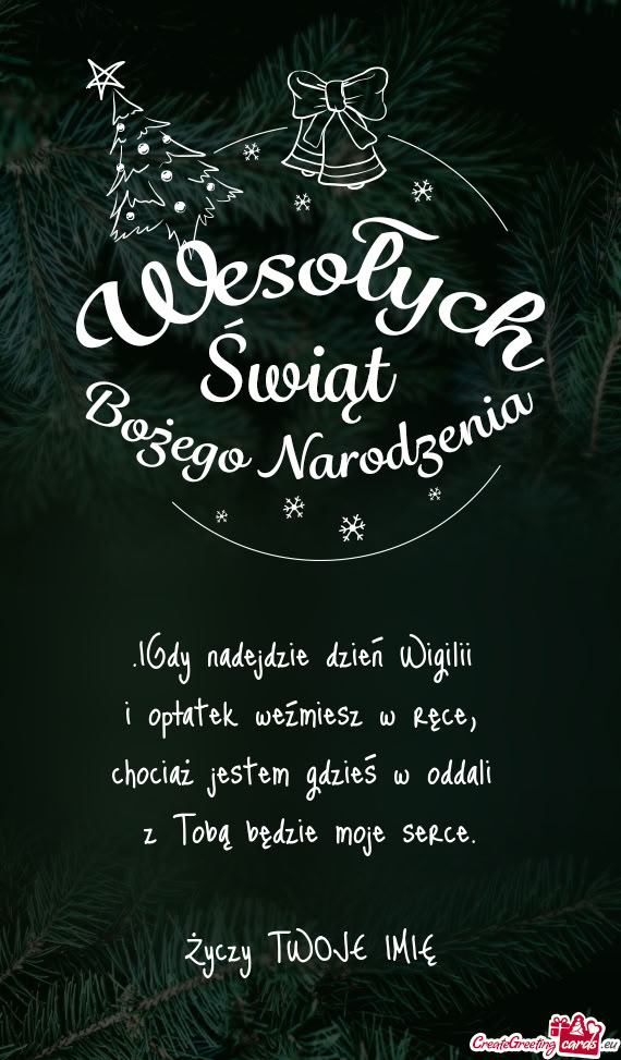 IGdy nadejdzie dzień Wigilii