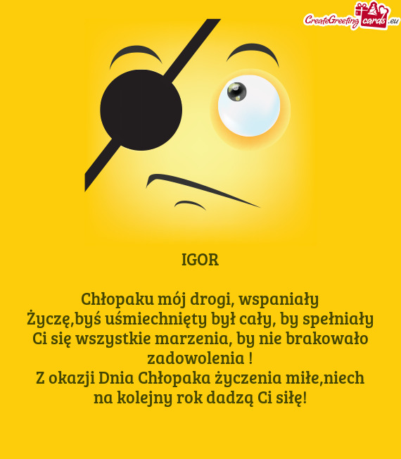 IGOR Chłopaku mój drogi