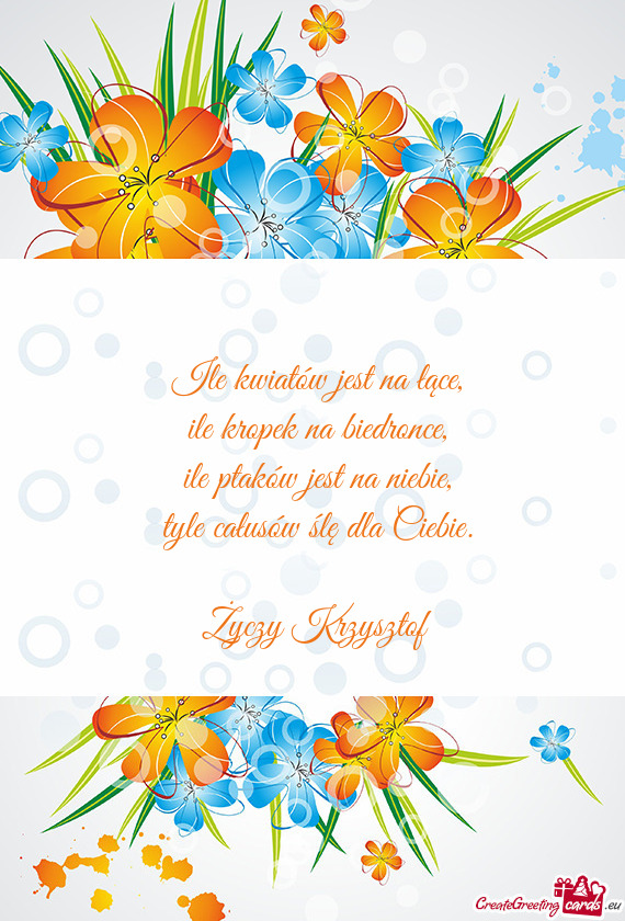 Ile kwiatów jest na łące,  ile kropek na biedronce,  ile ptaków jest na