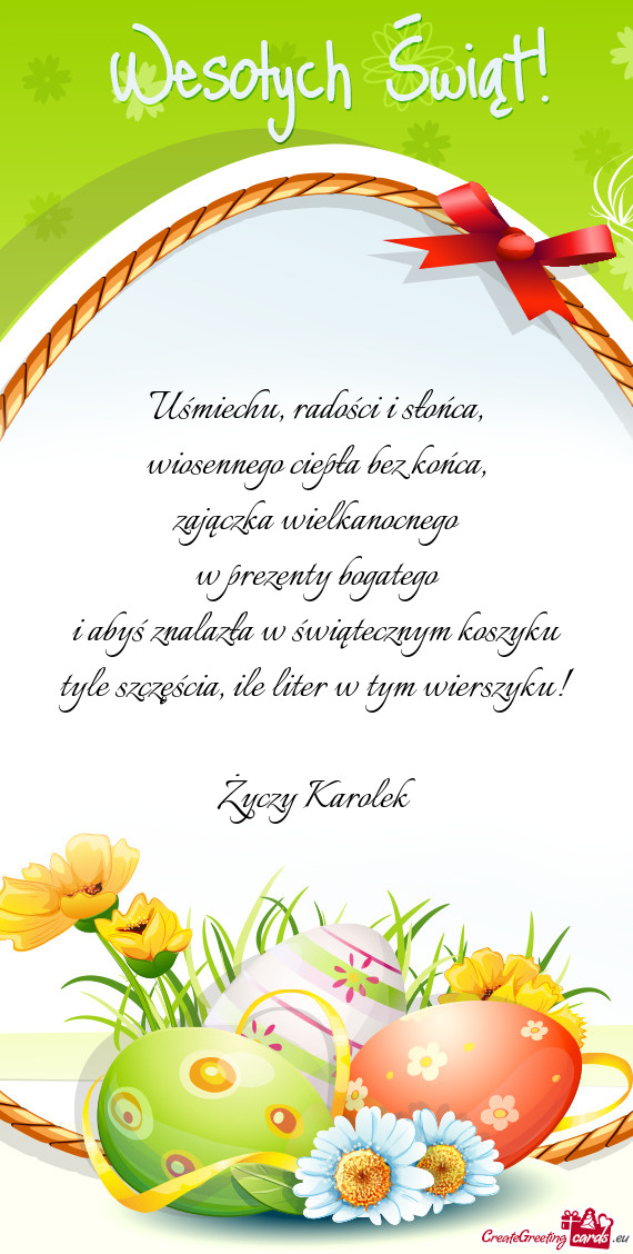 Ile liter w tym wierszyku! Karolek