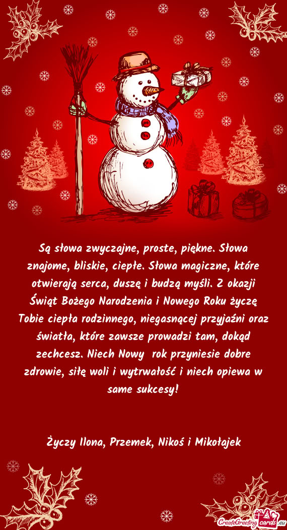 Ilona, Przemek, Nikoś i Mikołajek