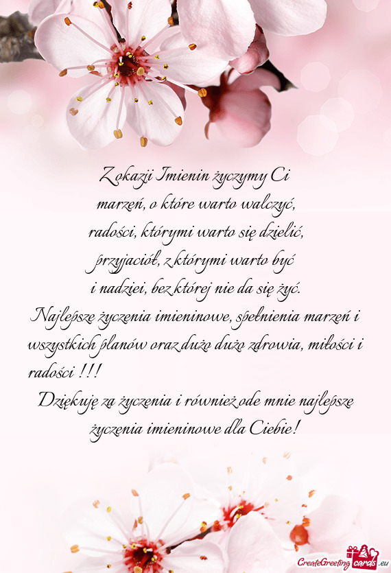 Iłości i radości !!!                 Dziękuję z