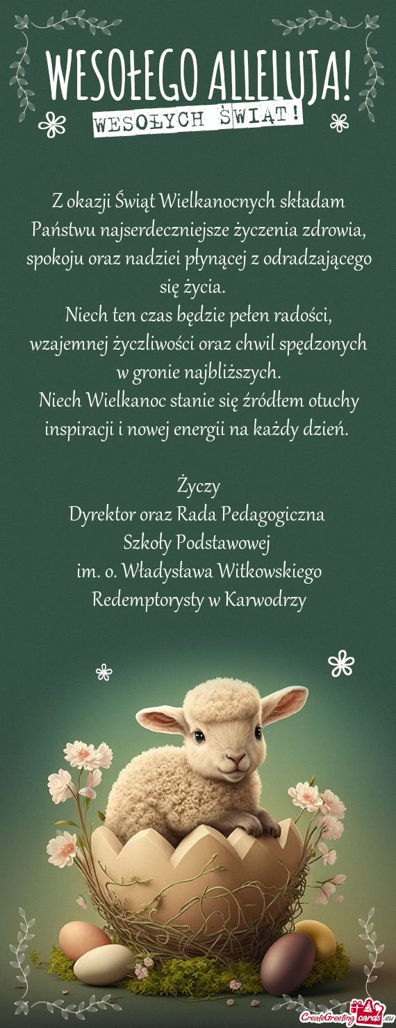 Im. o. Władysława Witkowskiego Redemptorysty w Karwodrzy