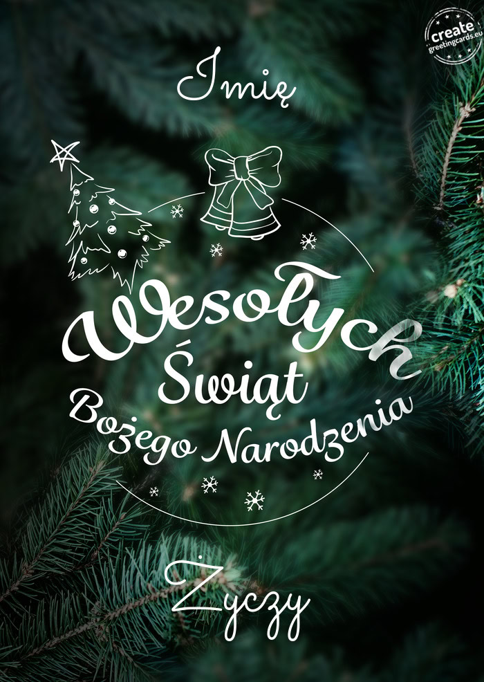 Imię Wesołych Świat Bożego Narodzenia Życzy
