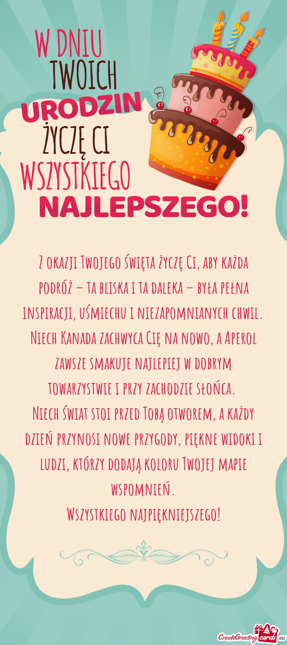 Inspiracji, uśmiechu i niezapomnianych chwil. Niech Kanada zachwyca Cię na nowo, a Aperol zawsze