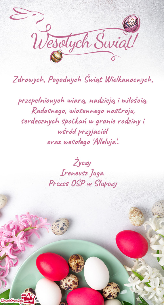 Ireneusz Juga Prezes OSP w Słupczy