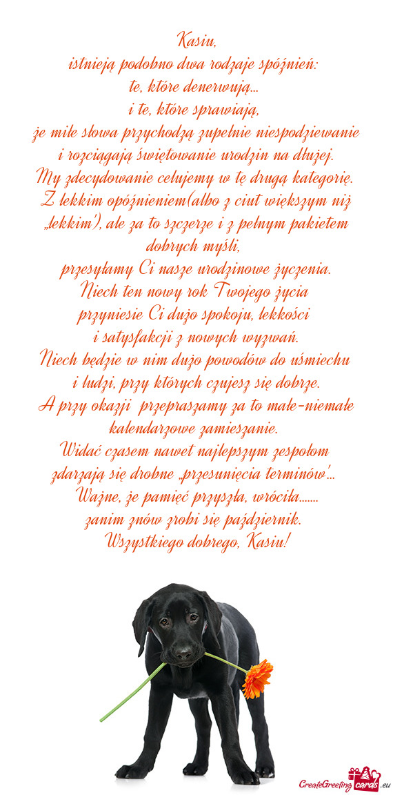 Istnieją podobno dwa rodzaje spóźnień