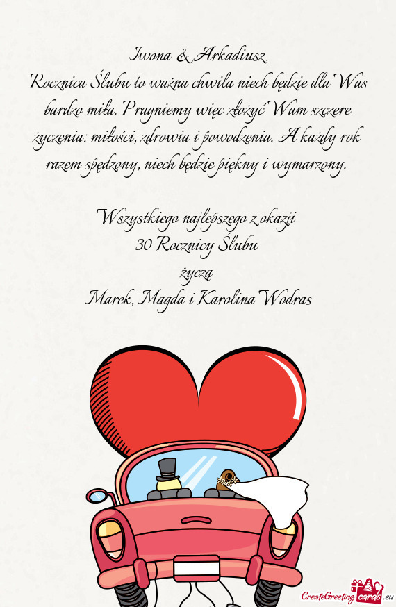 Iwona & Arkadiusz Rocznica Ślubu to ważna chwila niech będzie dla Was bardzo miła