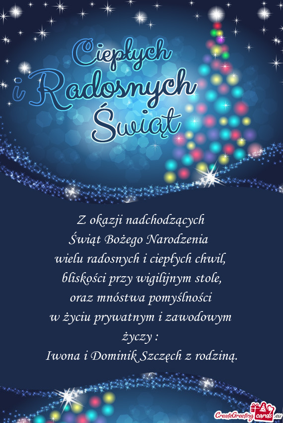 Iwona i Dominik Szczęch z rodziną