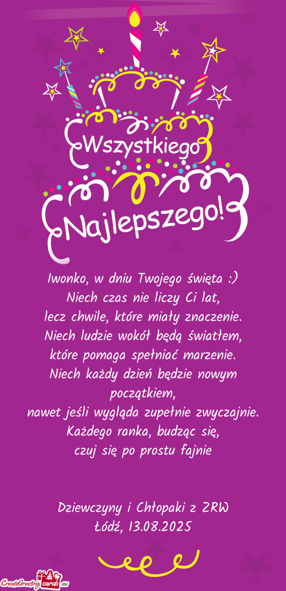 Iwonko, w dniu Twojego święta :)