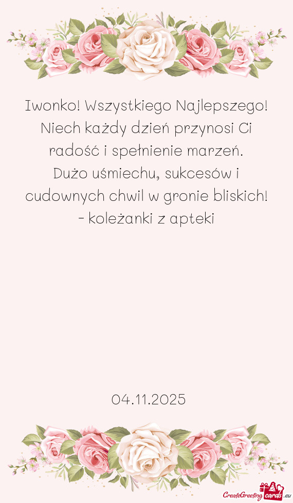 Iwonko! Wszystkiego Najlepszego