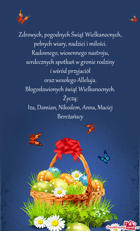 Iza, Damian, Nikodem, Anna, Maciej