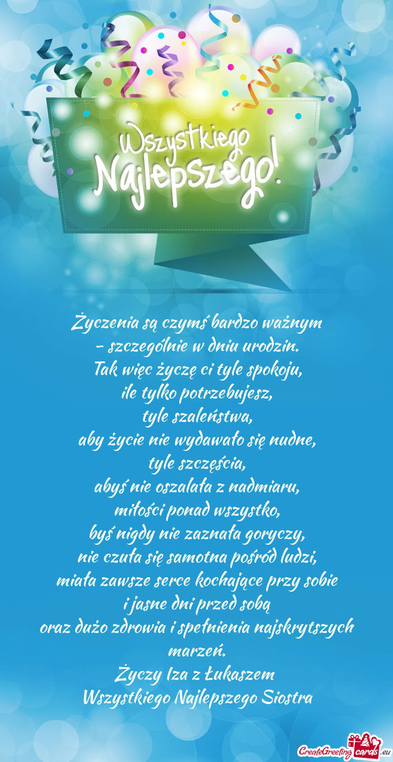 Iza z Łukaszem Wszystkiego Najlepszego Siostra