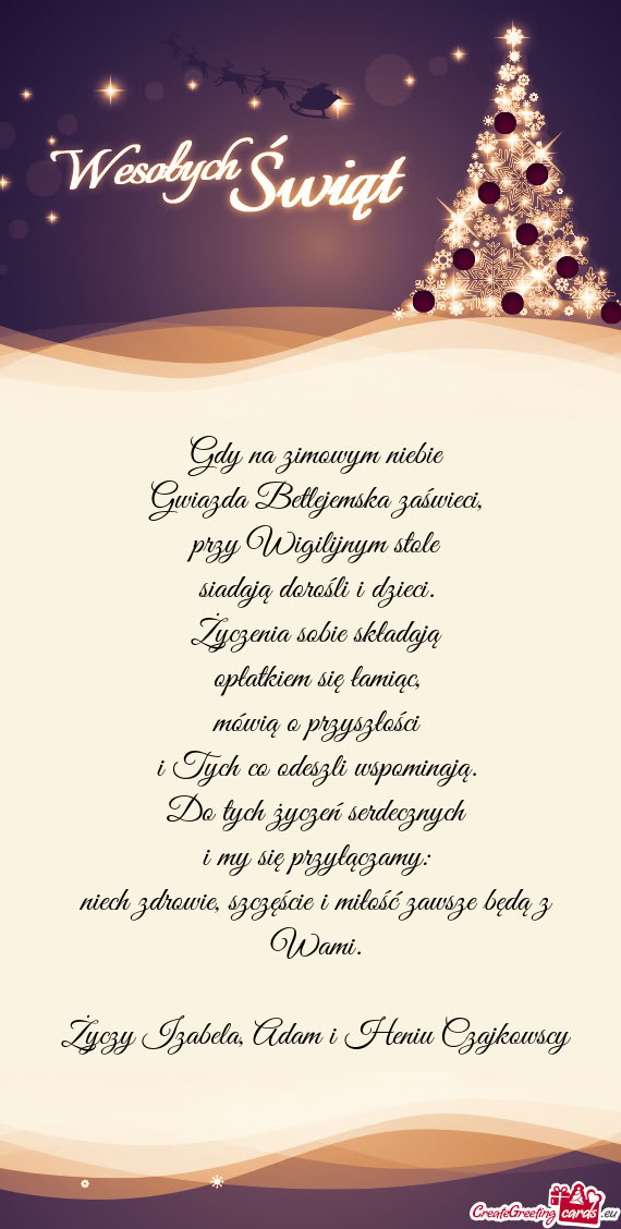 Izabela, Adam i Heniu Czajkowscy