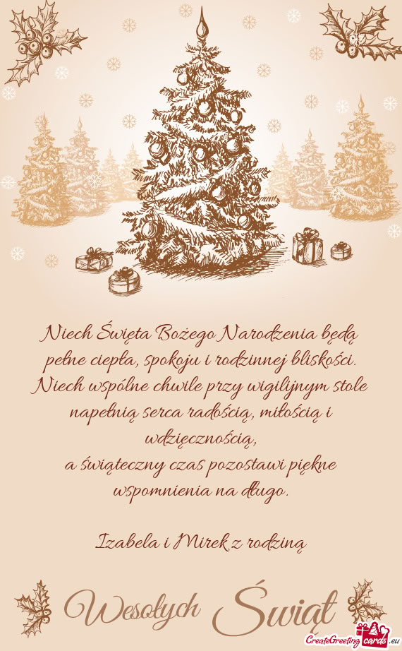 Izabela i Mirek z rodziną