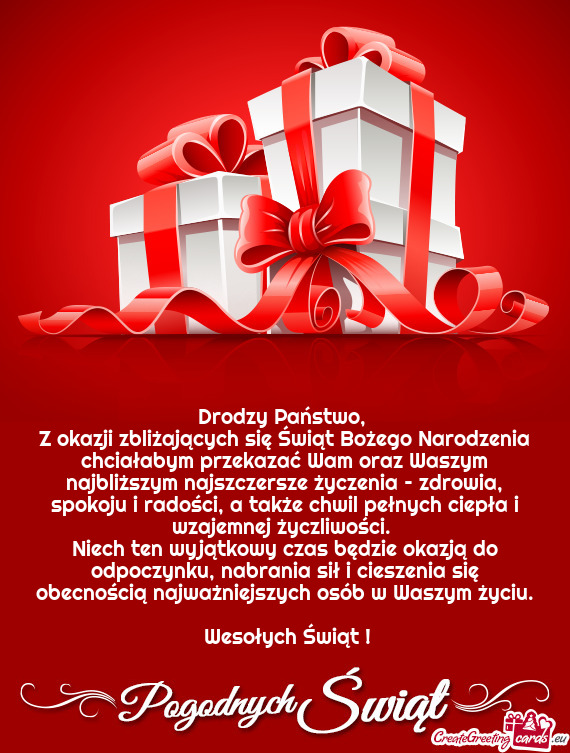 Iższym najszczersze życzenia – zdrowia, spokoju i radości, a także chwil pełnych ciepła i wz