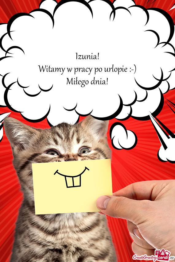 Izunia! Witamy w pracy po urlopie