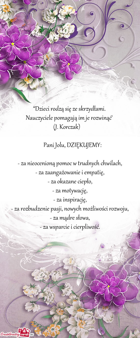 (J. Korczak)