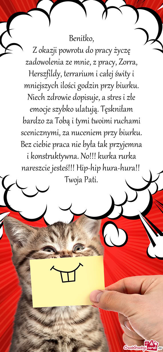 J świty i mniejszych ilości godzin przy biurku. Niech zdrowie dopisuje, a stres i złe emocje szyb