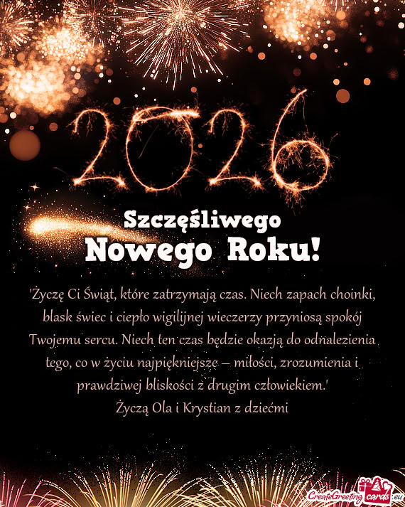 J wieczerzy przyniosą spokój Twojemu sercu. Niech ten czas będzie okazją do odnalezienia tego, c
