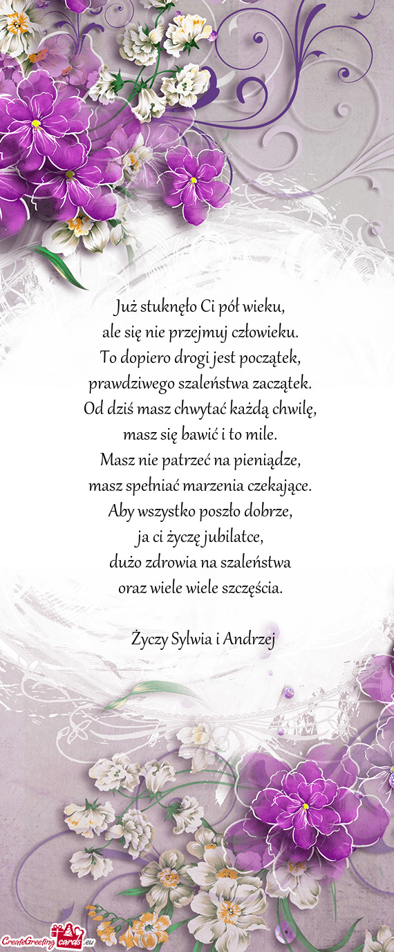 Ja ci życzę jubilatce