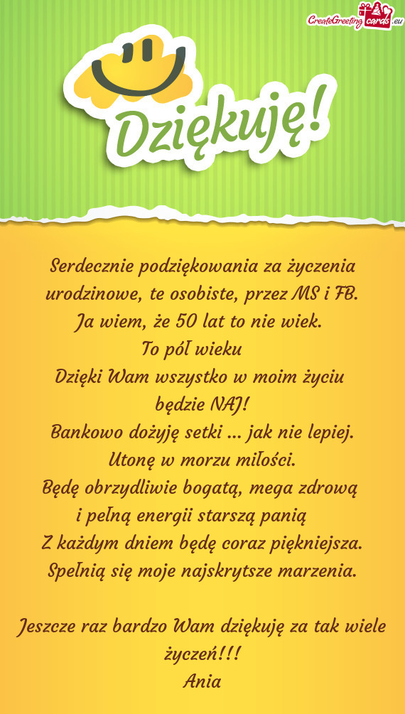 Ja wiem, że 50 lat to nie wiek