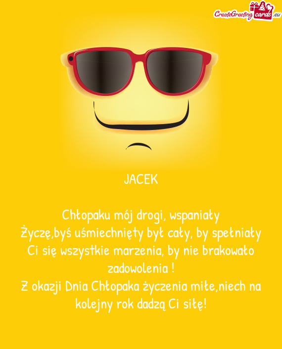 JACEK Chłopaku mój drogi