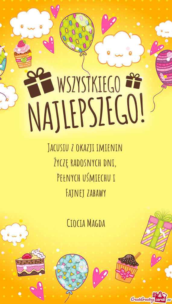 Jacusiu z okazji imienin