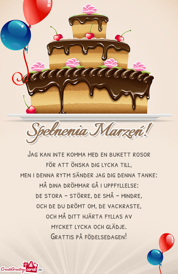 Jag kan inte komma med en bukett rosor