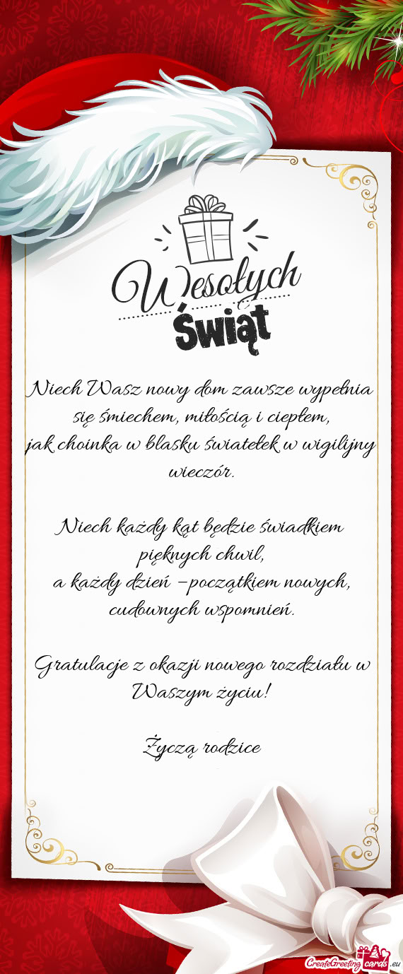 Jak choinka w blasku światełek w wigilijny wieczór